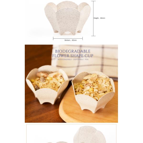 Europe-Pack new products flower shape biodegradable plastic fancy dessert cup