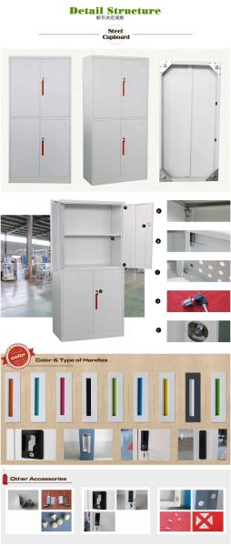 Vertical steel godrej cupboard with two shelves locking doors, export to India