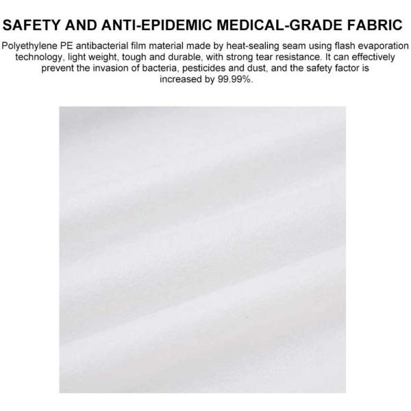 Isolation Disposable Medical Coveralls With Elastic Waistband And Cuffs