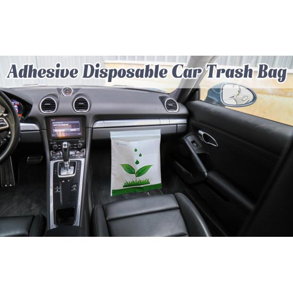Biodegradable Disposable Car Trash Bags PLA Self Adhesive Portable Leak Proof Vomit Bags White Cartoon Trash Bags