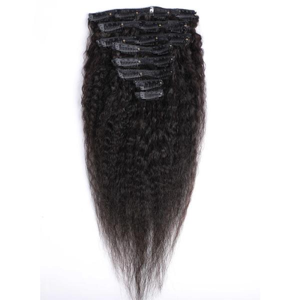 100% Human Hair Clip In Extensions Good Kinky Straight Natural Hair Extension