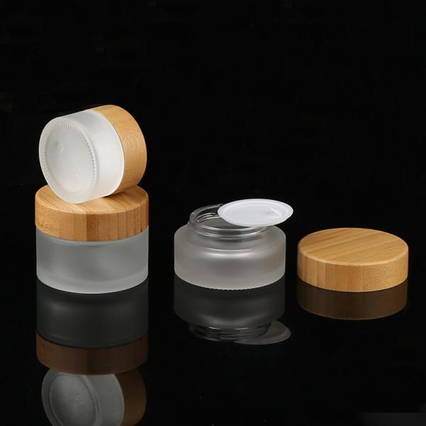 Customized Colors Skin Care Glass Bottle Jar Packaging Bamboo Products 5g15g 20g 30g 50ml 100ml 150ml 200ml 4oz 8oz