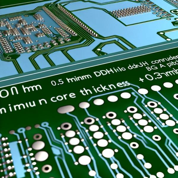 0.05mm コア HDI PCB ボード、家電製品向け BGA 0.3mm ピッチ