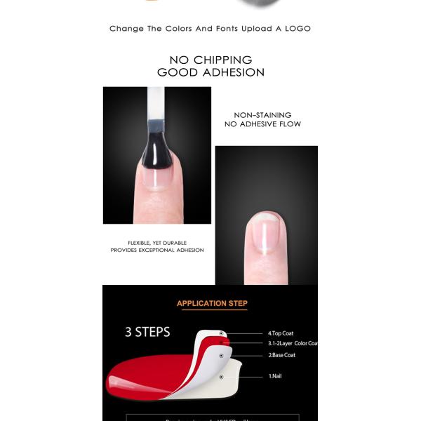 La base et la couche supérieure du gel UV du constructeur de caoutchouc Gel de vernis à ongles en bouteille de 15 ml Gel clair UV Soak Off Base Coat Créez votre propre