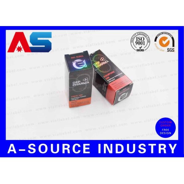 Waterproof Coated Paper 10ml Vial Boxes Bodybuilding Cypionate For Pharmaceutical Packaging