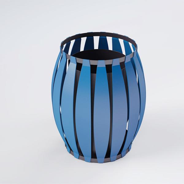 Antirust 50 Liter 13.2 Gallon Steel Outdoor Trash Can