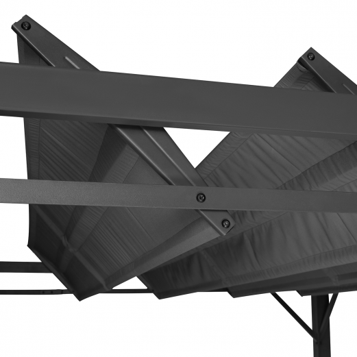 Плоский садовый железный беседка наружная PVC покрытый металлический навес беседка