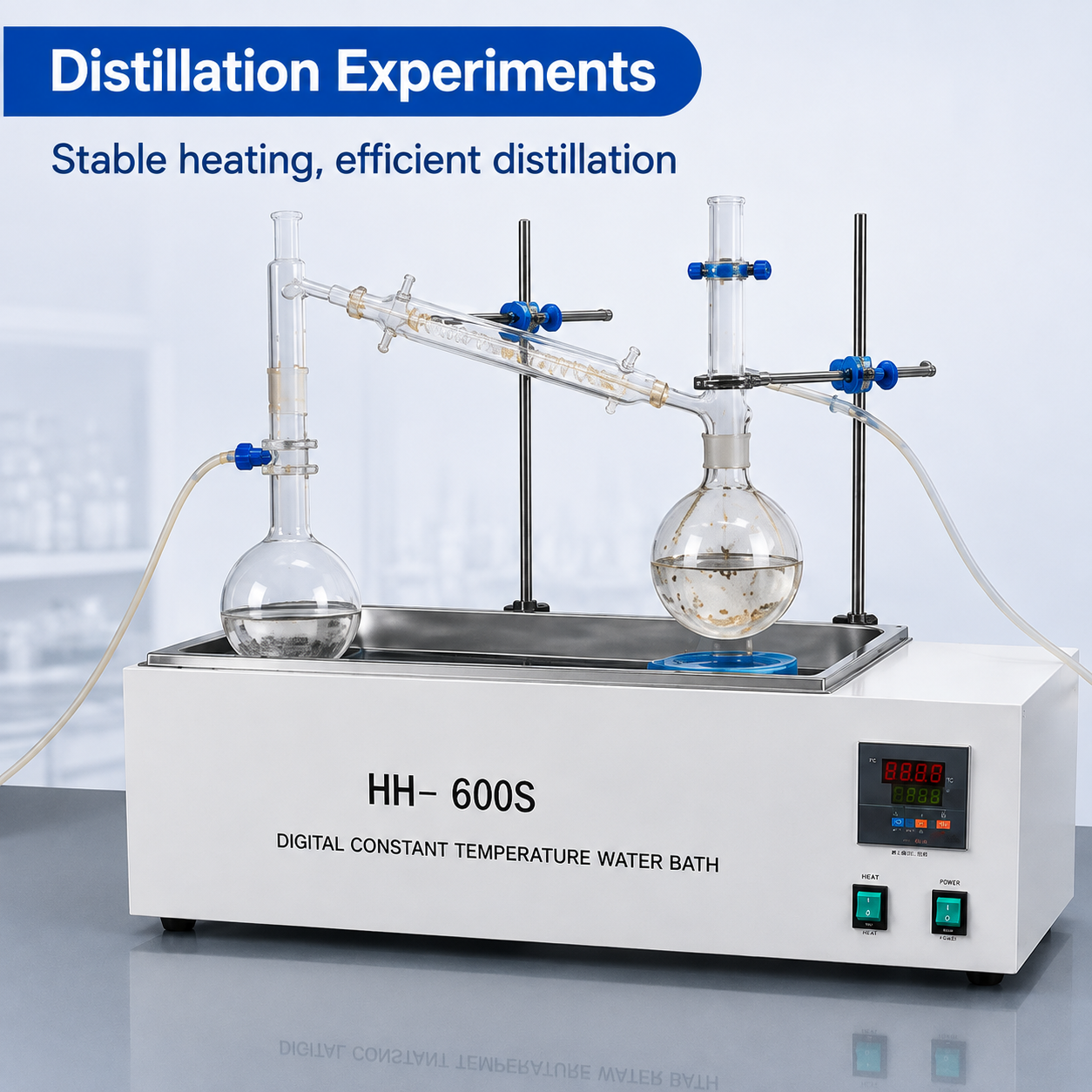 Cenlee 27L Digital Thermostatic Water Bath PID Temperature Control Circulating Heating for Laboratory Distillation Testing