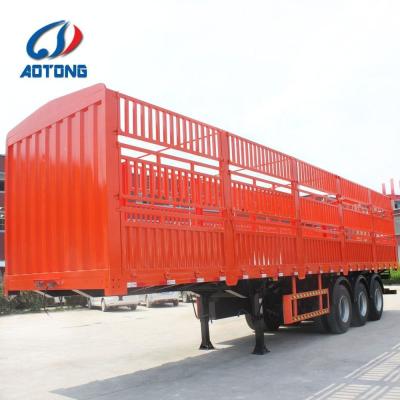 Logistics Fence Semi Trailer for Bulk Cargo and Livestock Transportation in Warehouse