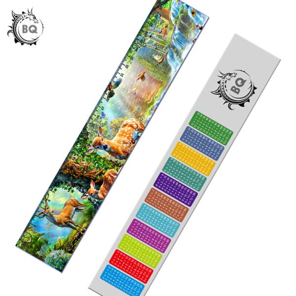 Custom 5.4x31cm  Mcdonald Lake 3d Lenticular Ruler PET Material For Student Stationery