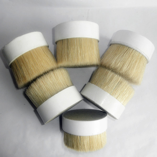 Natural double boiled white pig bristle