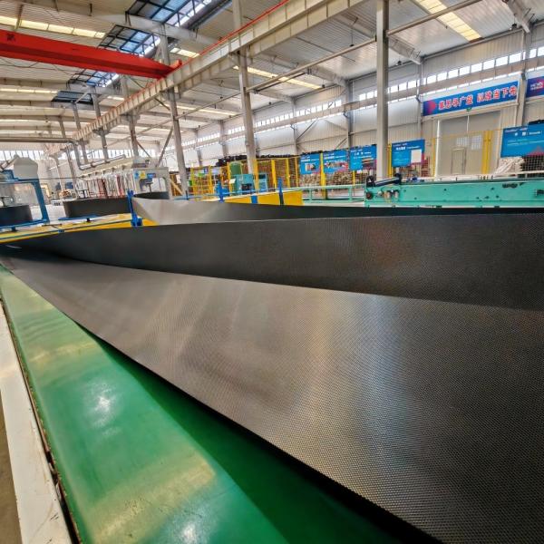 Géocellule HDPE noire et verte OIT ESCR pour la protection contre l'érosion côtière, hauteur 100 mm, espacement soudé 356 mm, qualité standard ASTM