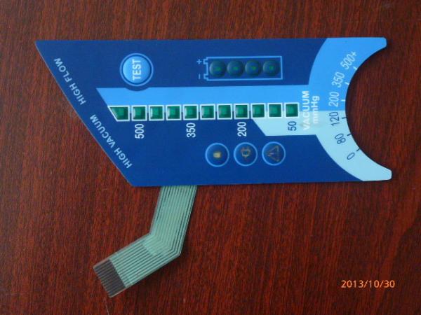 Teclado do interruptor de membrana do filme fino para o equipamento médico, aprovação do GV