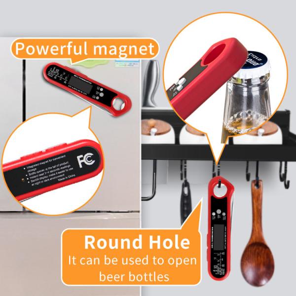 DTH-162A -50 To 300℃ Digital Instant Read Meat Thermometer with Stainless Steel Probe for Kitchen Cooking Candy Grill BBQ Thermometer