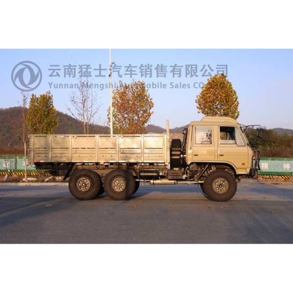 Dongfeng 153 Double Cab High-End Off-Road Cargo Truck _ EQ2102N All-Wheel Drive Off-Road Multi-Purpose Truck _ 3.5-Ton 6x6 Flat-Head Double Cab Diesel Transport Vehicle