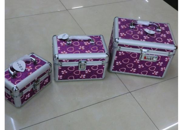 Colorful Set Of 3 Beautify Cosmetics Case Storage Bags 7 / 8 / 9 Inch For Travel