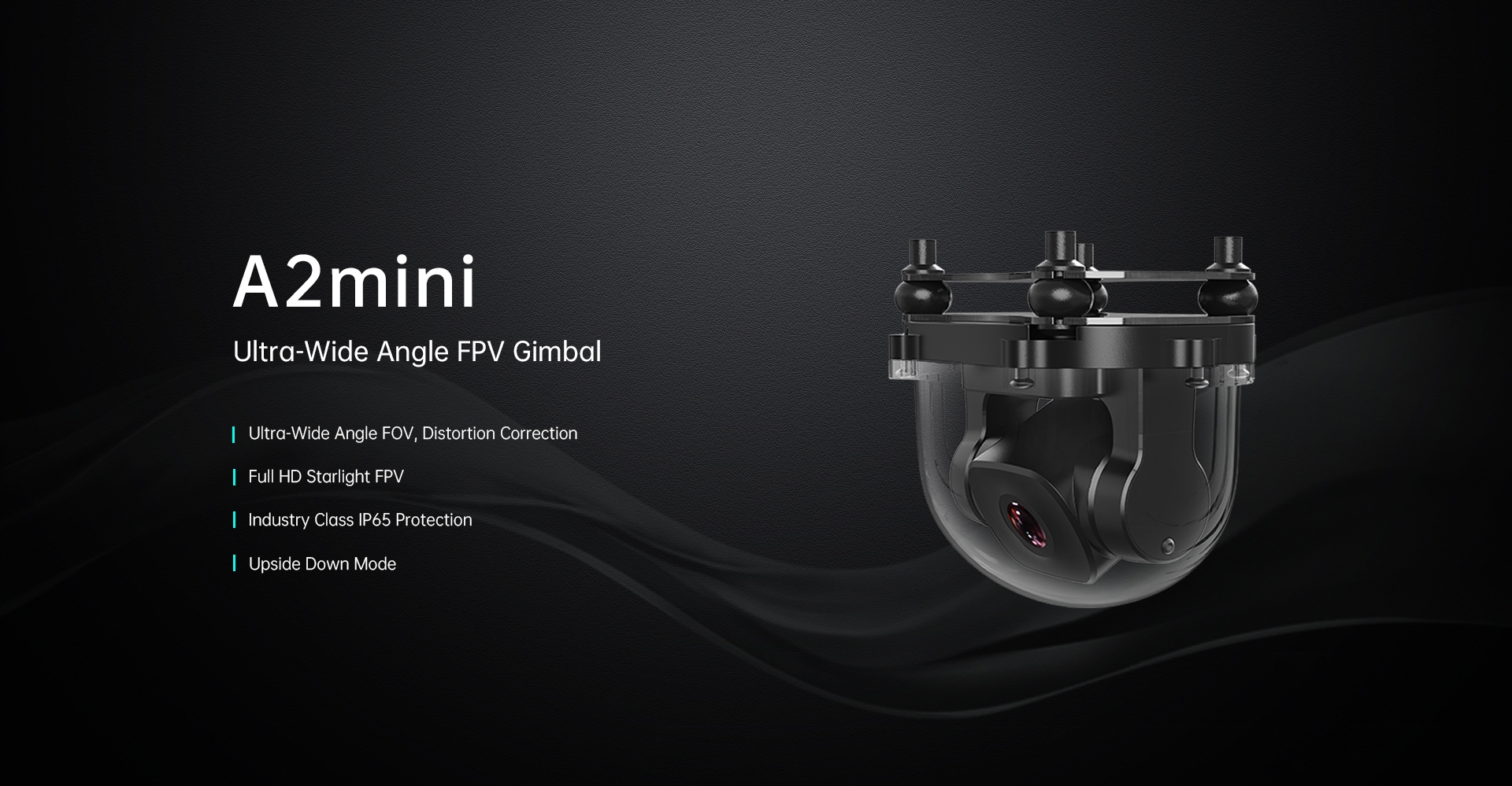 SIYI A2 Mini Ultra Wide Angle FPV Gimbal Single Axis With160 Degree FOV 1080p Starlight Drone Stabilizer for FPV Camera Parts