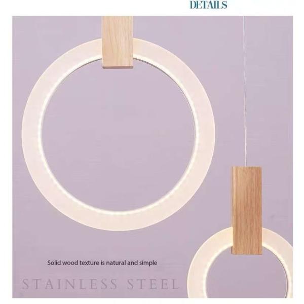 Apartamento Duplex de escalera de loft con lámparas de luz con elegir simple moderno para la villa anillo lámparas de luz largas 10KG de oro / diseño personalizado