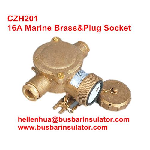 10A/16A marine brass plug&socket CTH101 high current brass electrical plug in bulk