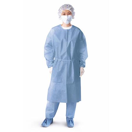 Biodegradable Isolation Gowns Disposable Medical Apparel With 4 Waist Belts