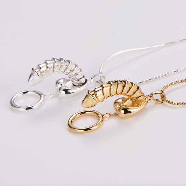 2025 New Fashion Stainless Steel Necklace Funny Personality Pendant Necklace Jewelry