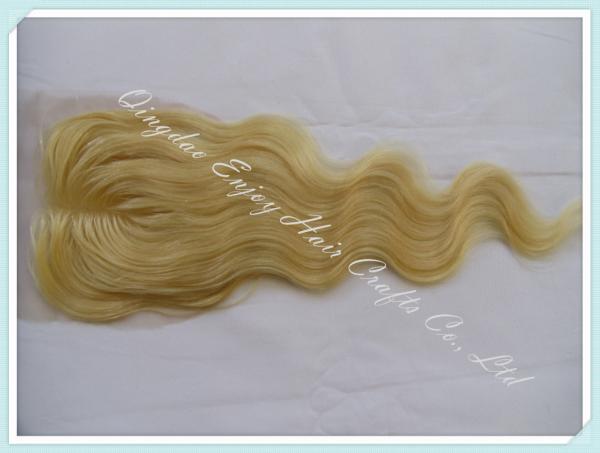 Lace top closure 4''x4'' ,malaysian virgin hair 613#color body wave 10''-24''length