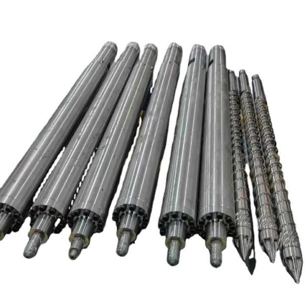 ZHOUSHAN Bimetallic Single Injection Molding Machine Screw Barrel / Injection Moulding Screw Barrel