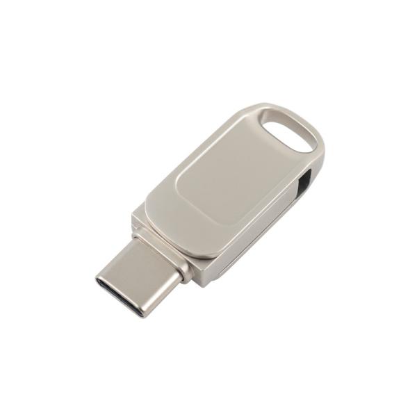 Boa Laser Logotipo Corpo de Metal Prateado Tipo C Usb Flash Drive Suporte Usb 3.0 3.1 3.2