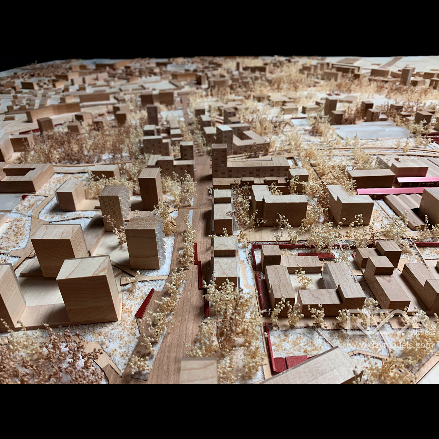 Студия Секчи Вигано & Студия Паола Вигано 1/1000 Z.A.C La Courrouze Деревянная архитектурная модель