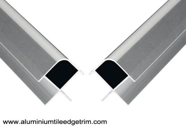 Bathroom Aluminium Tile Edge Trim For External / Exterior Corner
