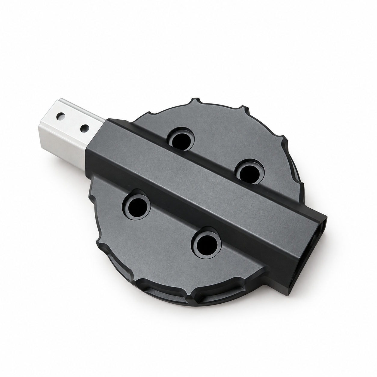 Custom 5-Axis CNC Machined Aluminum Rotary Connection Base