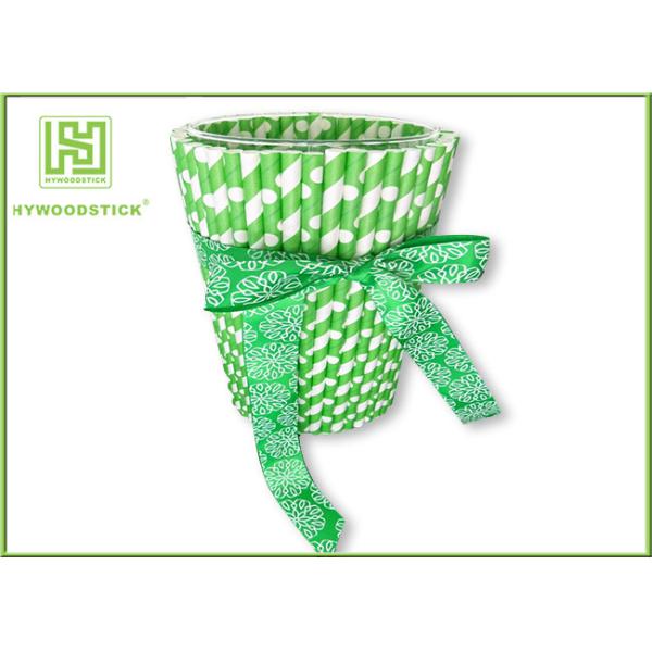 Blue And White Striped Party Paper Straws For Kraft Making Non - Flavor