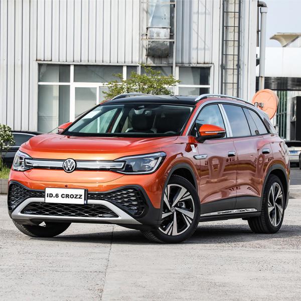 Grande carro elétrico usado da Volkswagen 160KM SUV EV de 7 lugares VW ID.6 Crozz