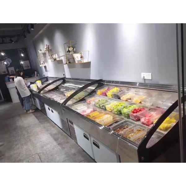 Stainless Steel Fruit Vegetable Display Ladder Cabinet Commercial Multi Step