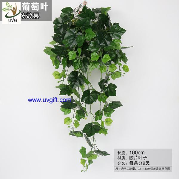 UVG interior decoration 1 meter green hanging faux ivy with plastic vine leaves for sale CHP01