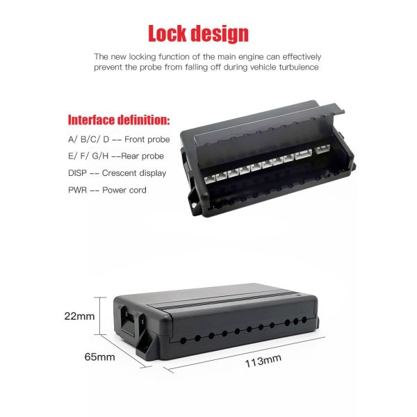 Parking Radar System with 4 Sensors and LED Display for Reversing Assistance in Truck Car