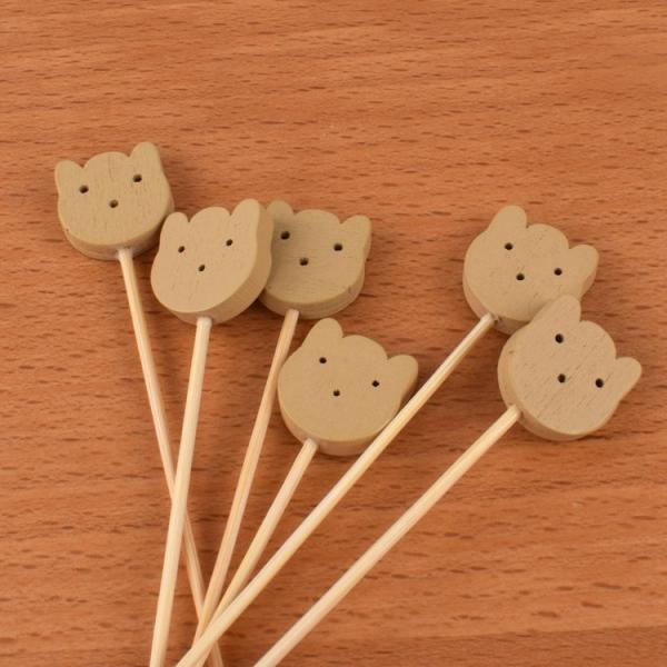 Customized Logo Flower Picks Disposable Fruit Forks and Cocktail Picks for Wine Tasting