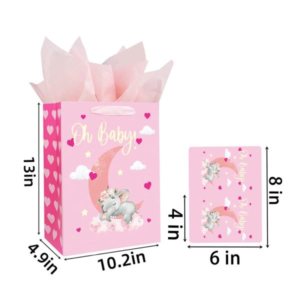 Заказ на заказ 300гм Доска из слоновой кости Розовый подарочный пакет для детской одежды