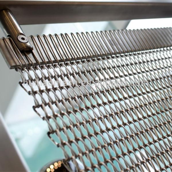 Занавес сетки Веаве Сприал медного цвета ПВД сбалансированный нержавеющей сталью для гостиницы