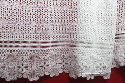 Apparel Accessories Chemical Lace Fabric  Water Soluble Embroidery  lace fabric  in Different  Color