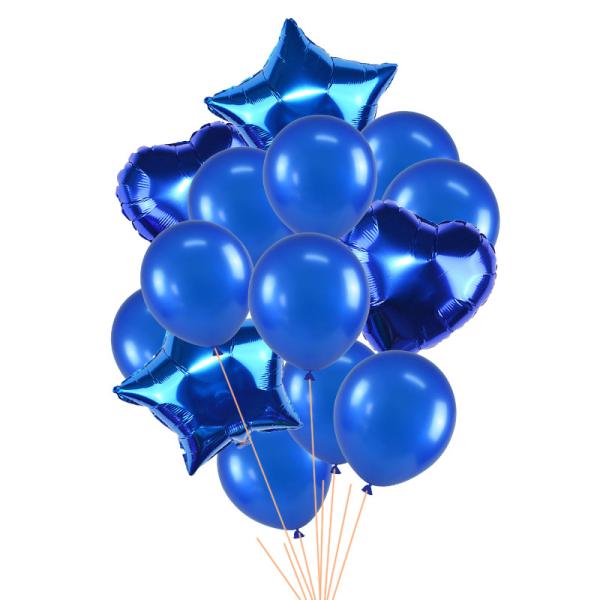 14pcs/set 18inch Heart Star Foil Balloons 12inch Latex Confetti Helium Air Ball Globo Multicolor Wedding Birthday Party