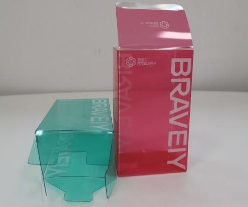 0.2mm Folding Clear PVC Packaging Box Glossy Varnishing