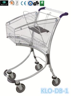 40L Airport / Supermarket Shopping Trolley Zinc Plated , Presonal Shopping Cart