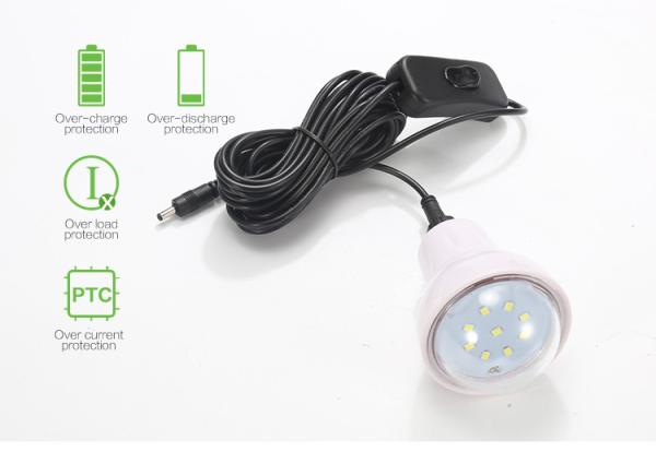 Small household solar light outdoor solar portable portable lamp power 4W 9V