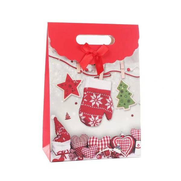 Red Christmas Tree Storage Bag Reusable Christmas Bags With Loop Button
