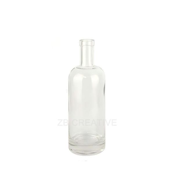 Rum Glass Liquor Bottles Cork Closure 700ml Spirits Packaging Container 650g CY-1018