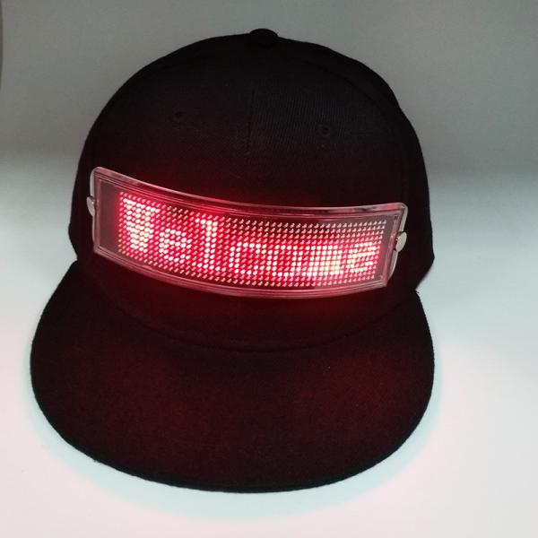 LED message cap which can changed message by  phone LED buletooth hat can rechargeable Fashion Sports Bluetooth Cap