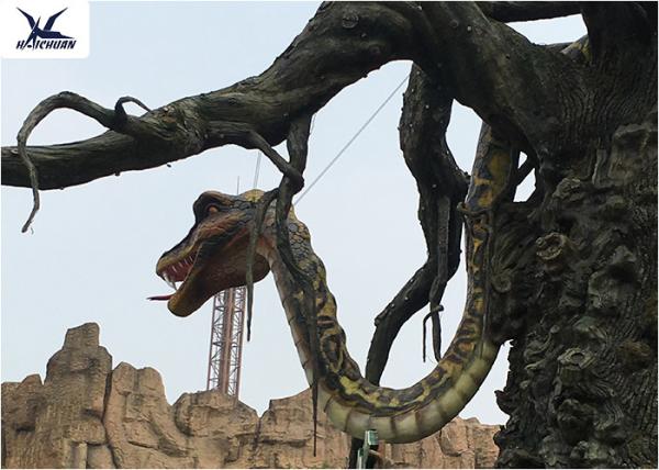 Animal Park Lifelike Animatronic Animals Customized Snake Sculpture For Decoration
