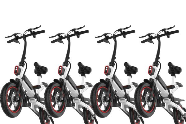 36V 10AH Foldable Electric Bike , Long Range Lightest Electric Folding Bike