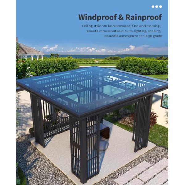 Pergola en aluminium mobile pour jardin extérieur